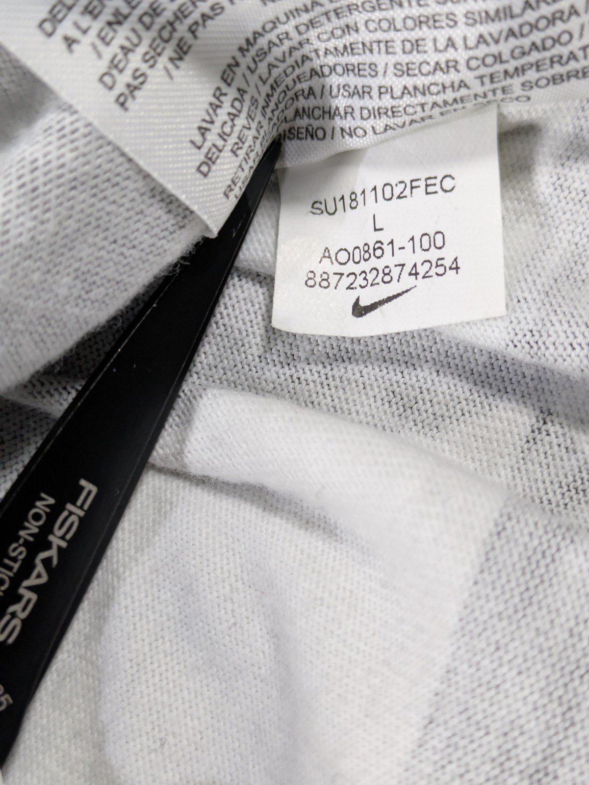 Nike Shirt Mens Large Black White Chevron All Over Print Big Swoosh Wraparound gallery