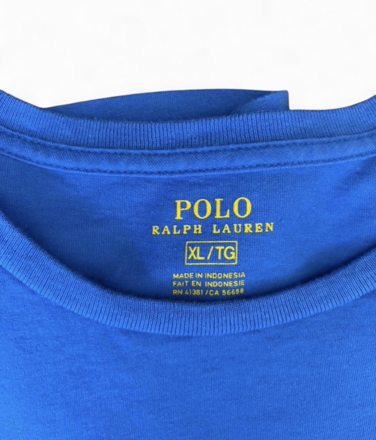 Polo Ralph Lauren men’s XL bright blue cotton t-shirt gallery