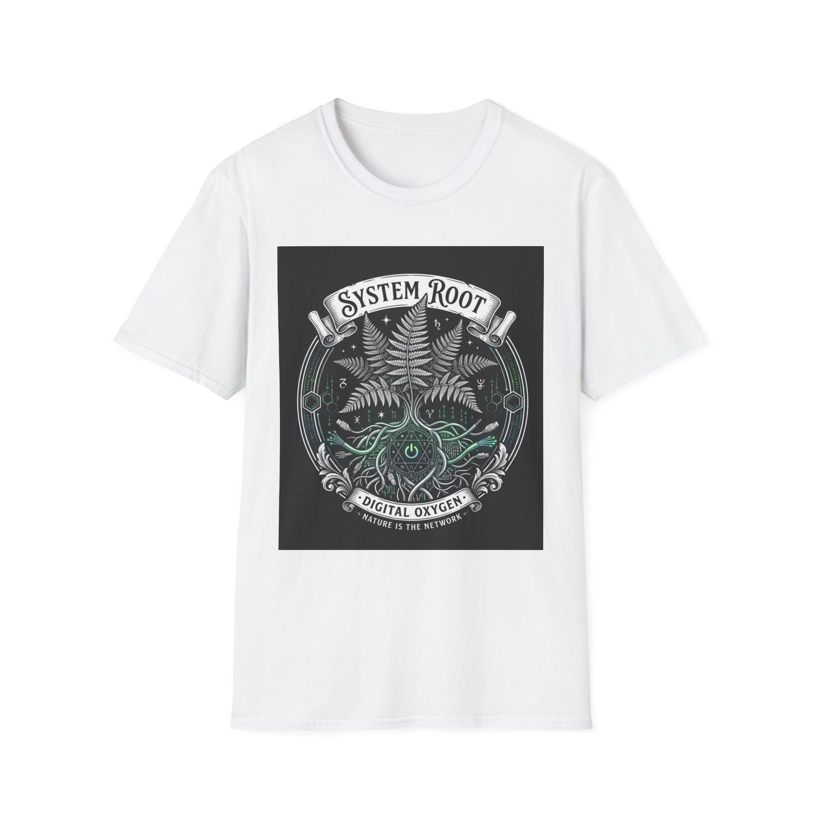System Root Graphic T-Shirt | Botanical Tech Emblem gallery