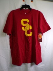 USC SC Trojans Interlock Tee SC400M Men’s Large Red 100% Cotton T-Shirt