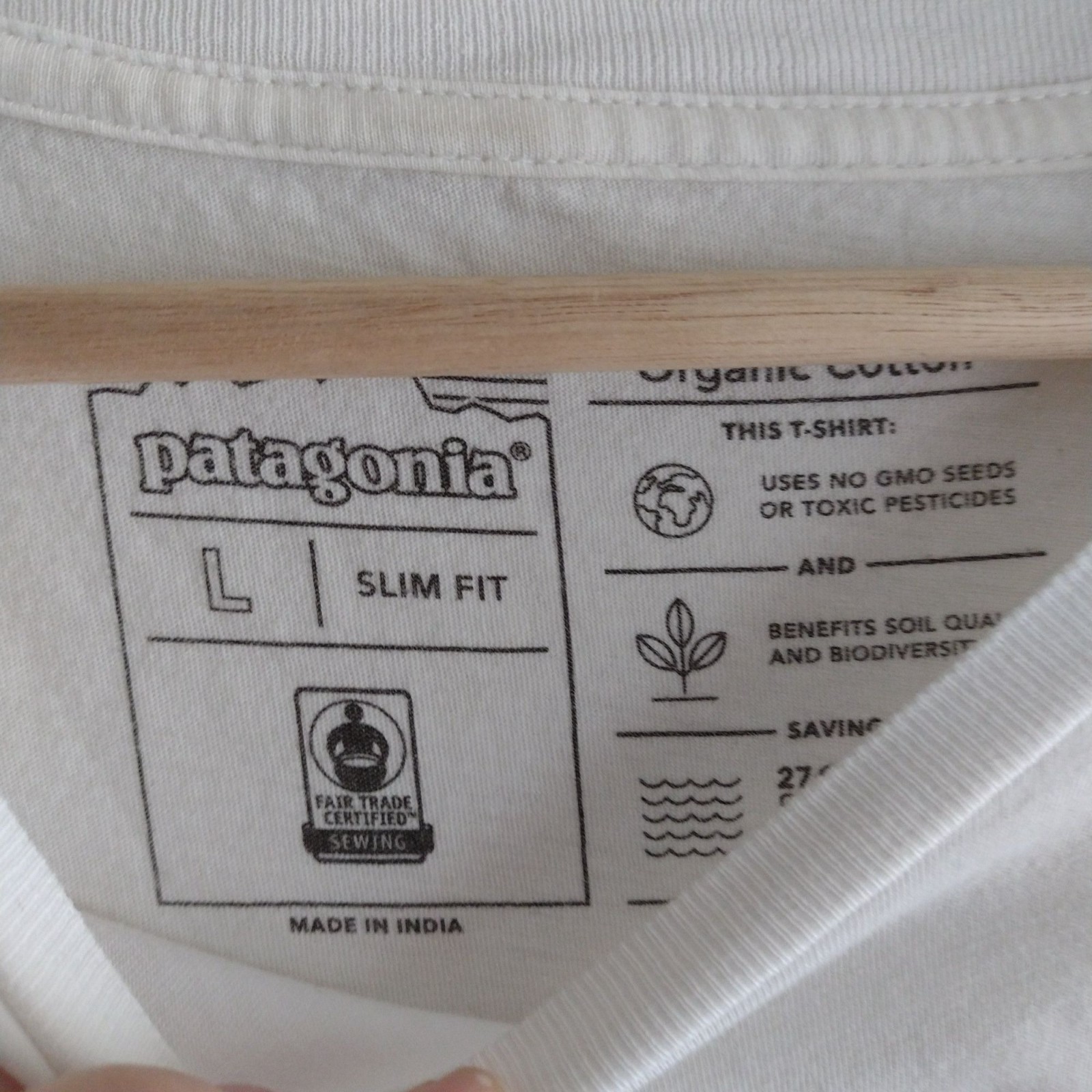 Patagonia Graphic Mens Tshirt L Live Simply Organic Cotton Slim Fit Tee gallery