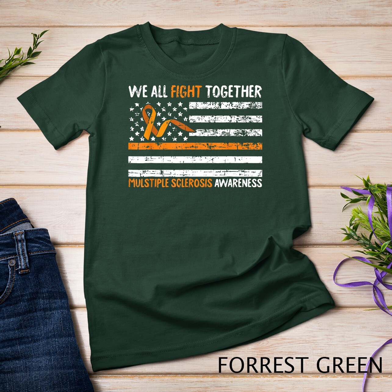 We All Fight Together Multiple Sclerosis Awareness MS Gifts Unisex T-shirt gallery