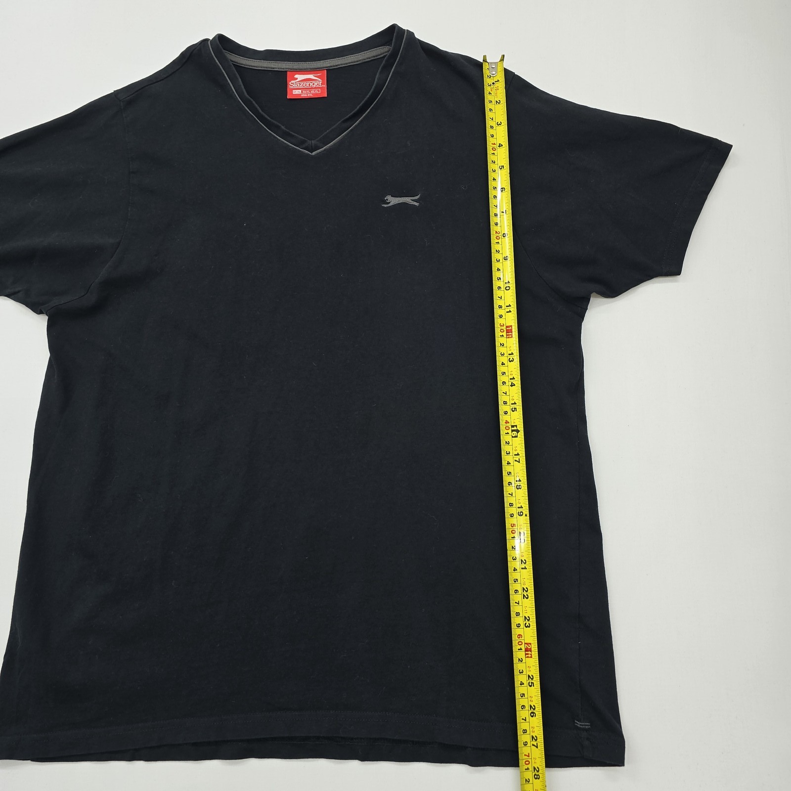 Slazenger Mens Black Graphic Logo V-Neck T-Shirt 2XL Regular gallery