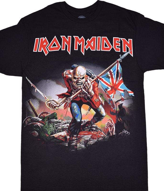 Iron Maiden Trooper Black T-Shirt Liquid Blue gallery