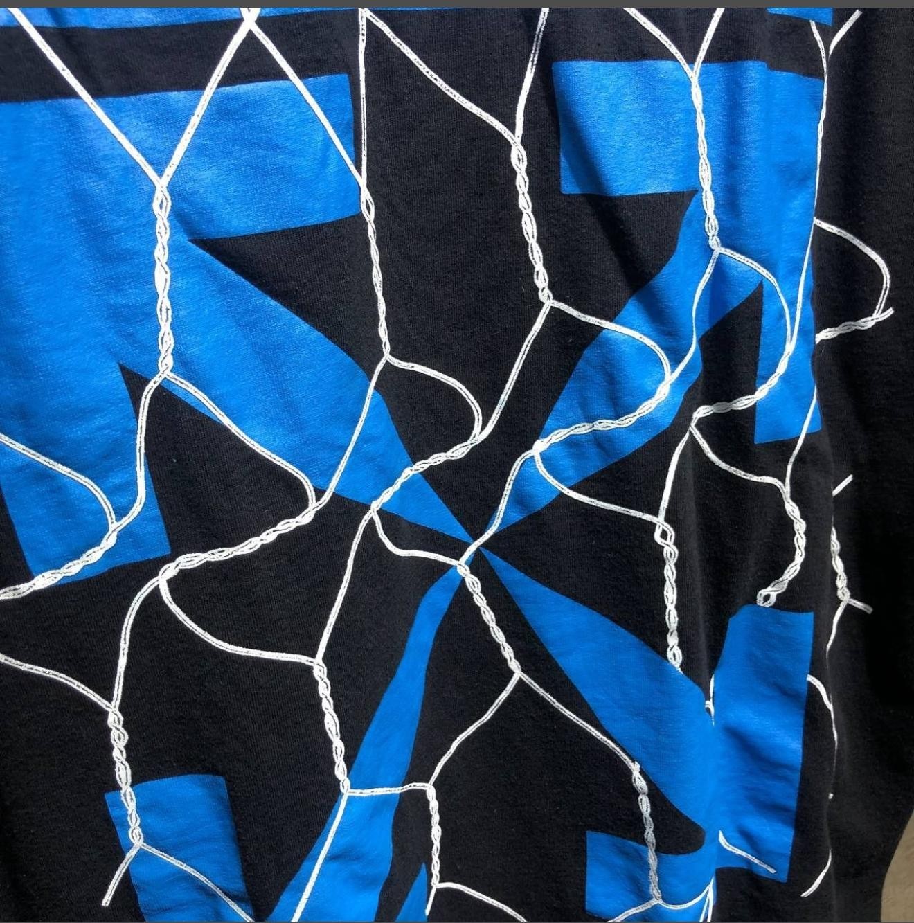 Off-White c/o Virgil Abloh Blue Lightning Arrow Graphic Tee Black Size L 2013 gallery