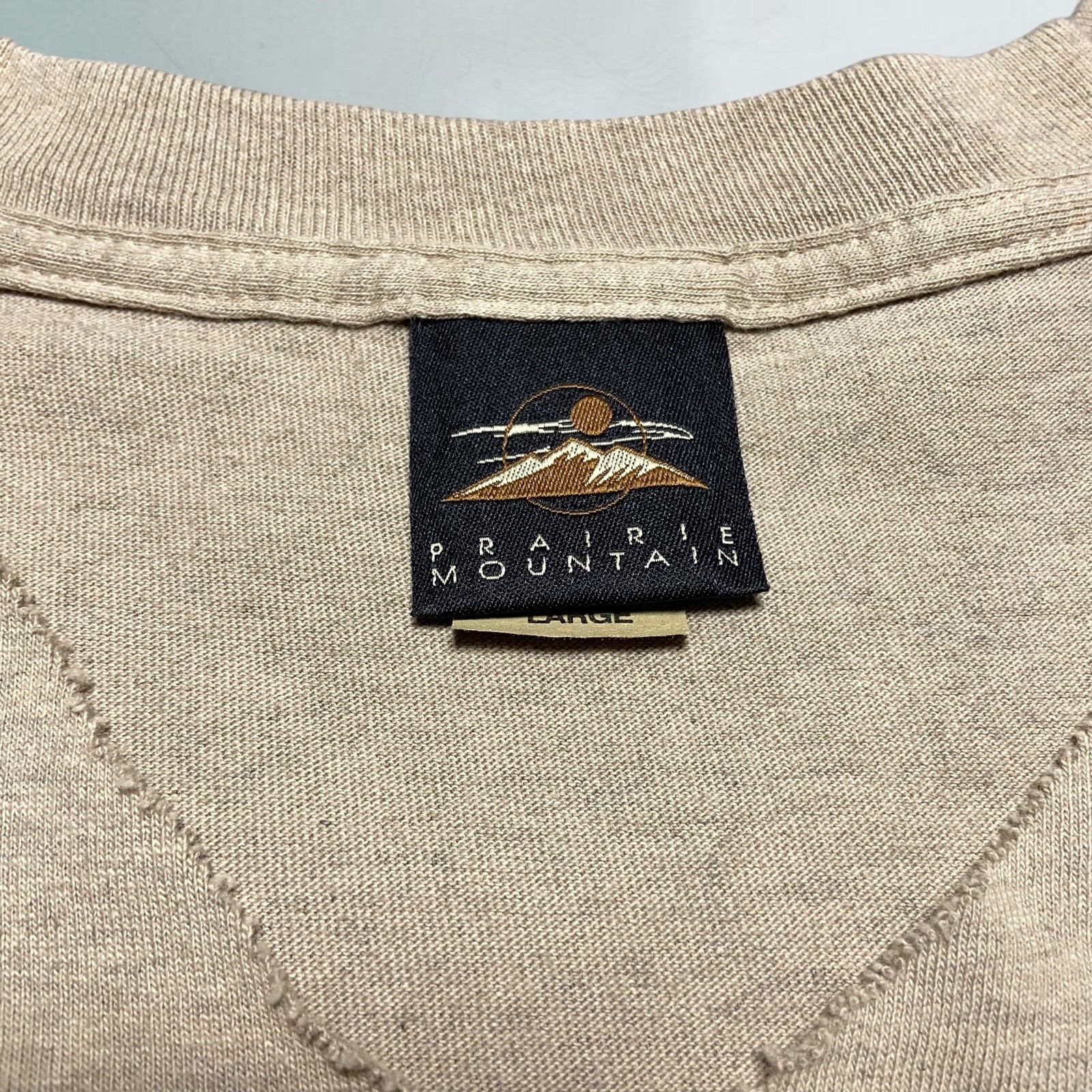 VTG Prairie Mountain T-Shirt Mens L Beige Sedona Arizona Native American 90s USA gallery
