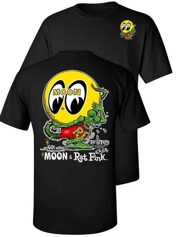 Moon Eyes Rat Fink Go With Mooneyes Hot Rod T-Shirt,Car Lover Tee,Full Colour,10 gallery