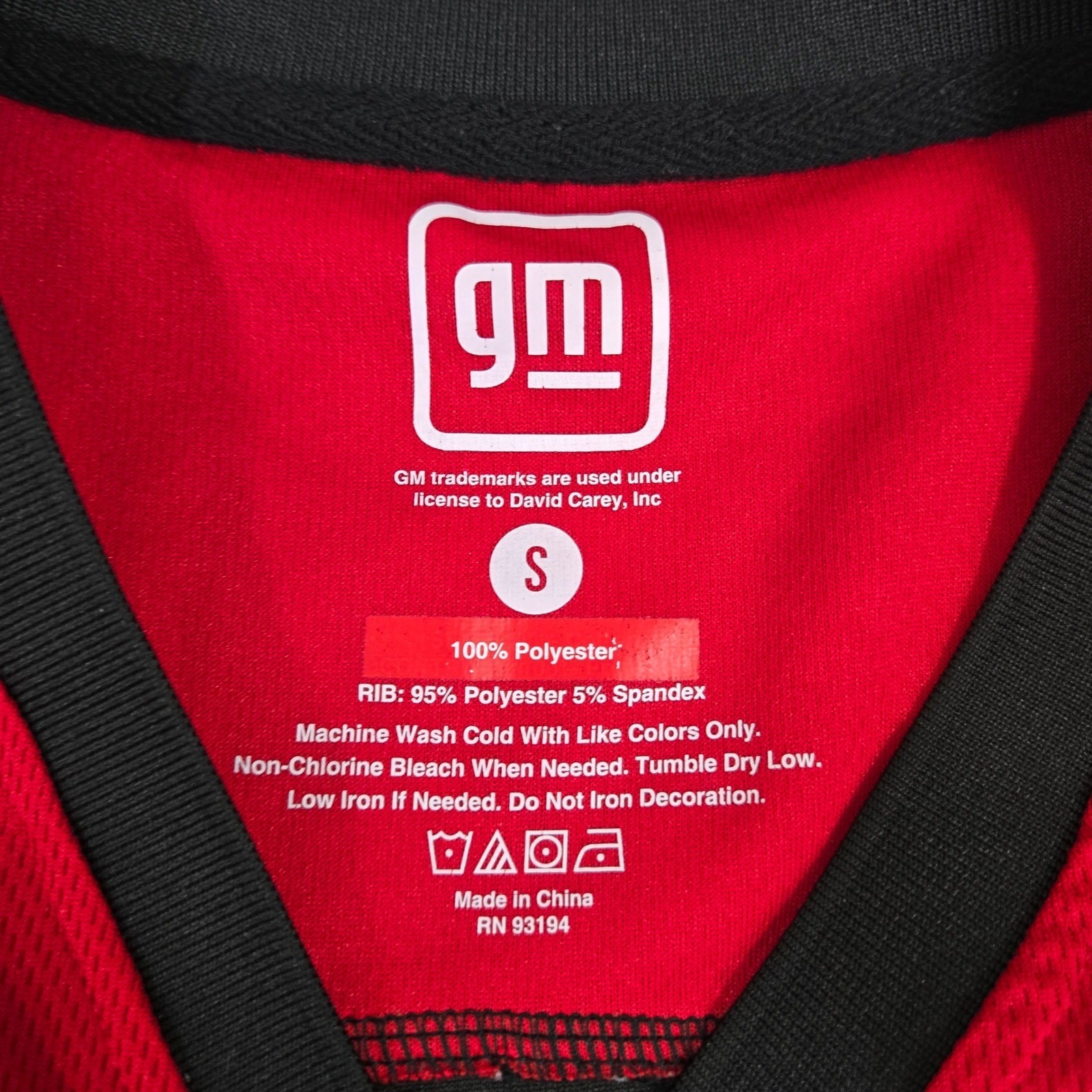 Chevy Chevrolet Racing Jersey Shirt S Small Black Red David Carey Mesh V Neck gallery