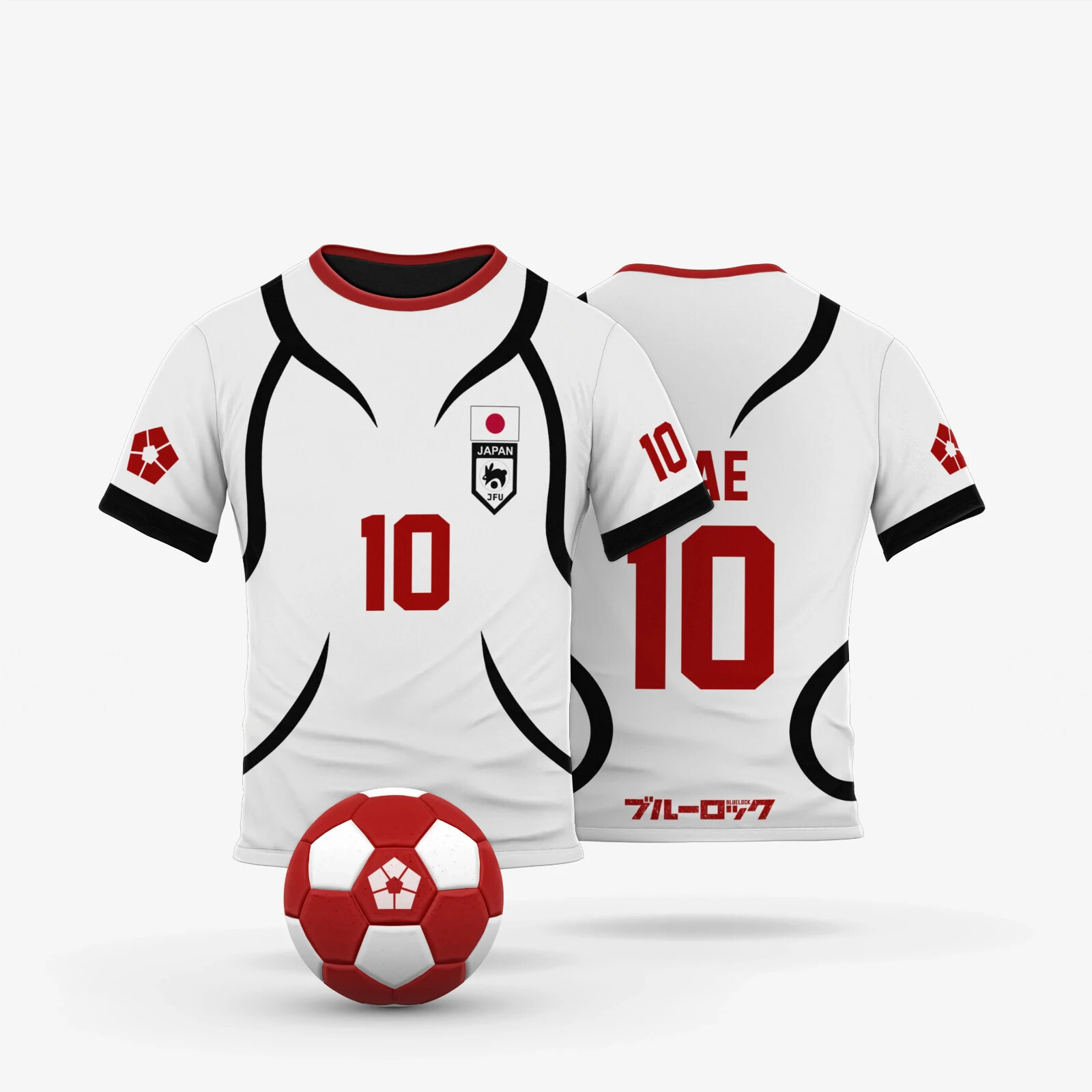 Blue Lock Japan U20 White Sports T-shirt Anime Jerseys for Fans Designs & Sizes gallery