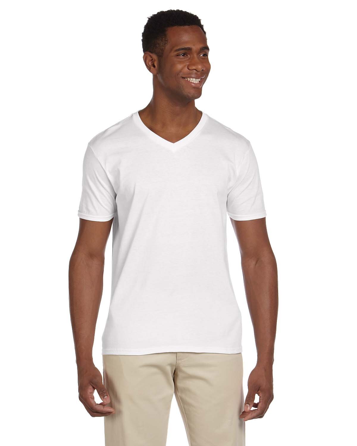 Gildan Adult Softstyle V-Neck Stylish T Shirt Casual Plain T-Shirt - G64V gallery