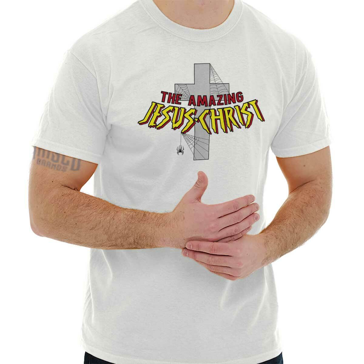 Amazing Jesus Christ Christian Religious Adult Short Sleeve Crewneck Tee gallery