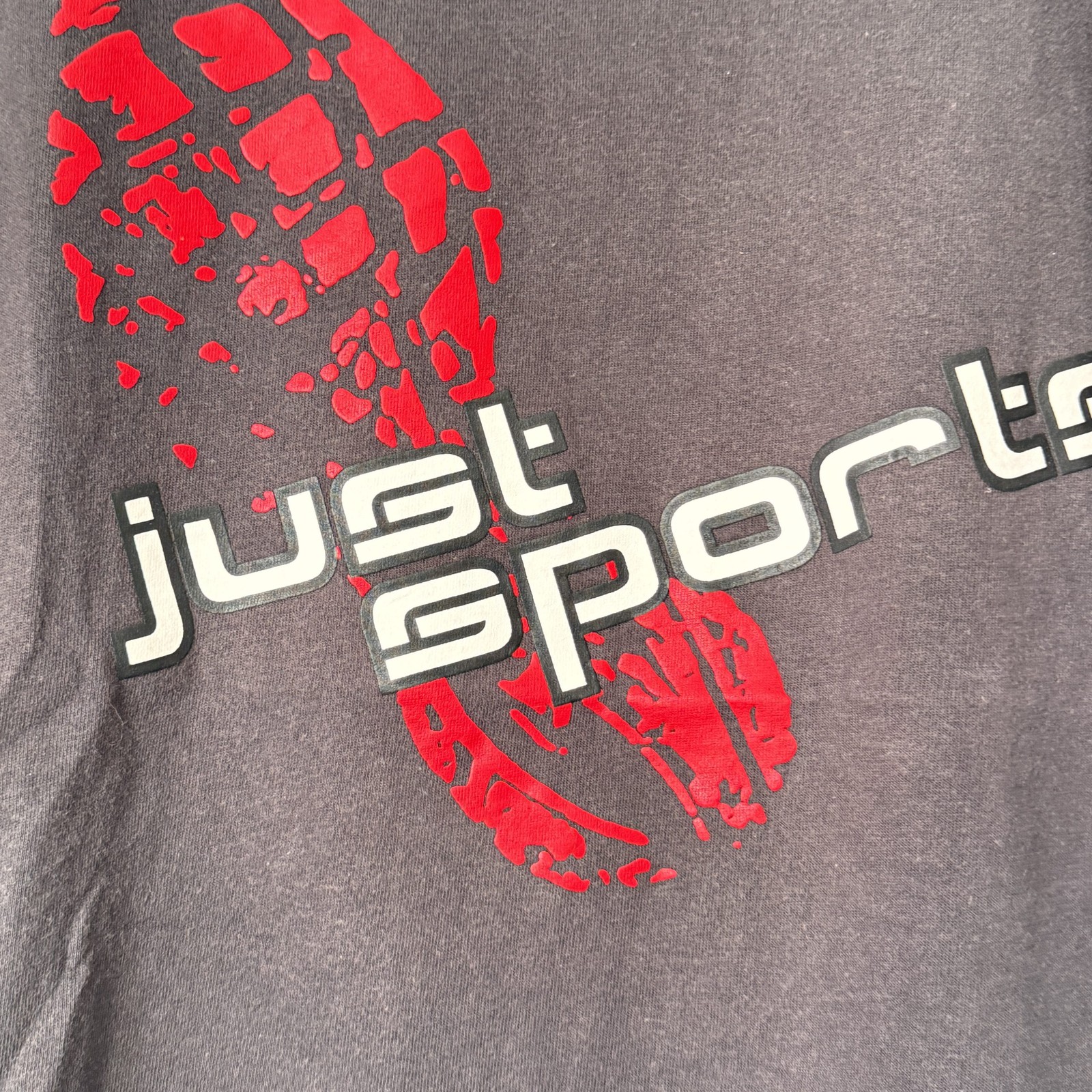 Adidas Black & Red Just Sports Graphic T-Shirt L 2449 gallery