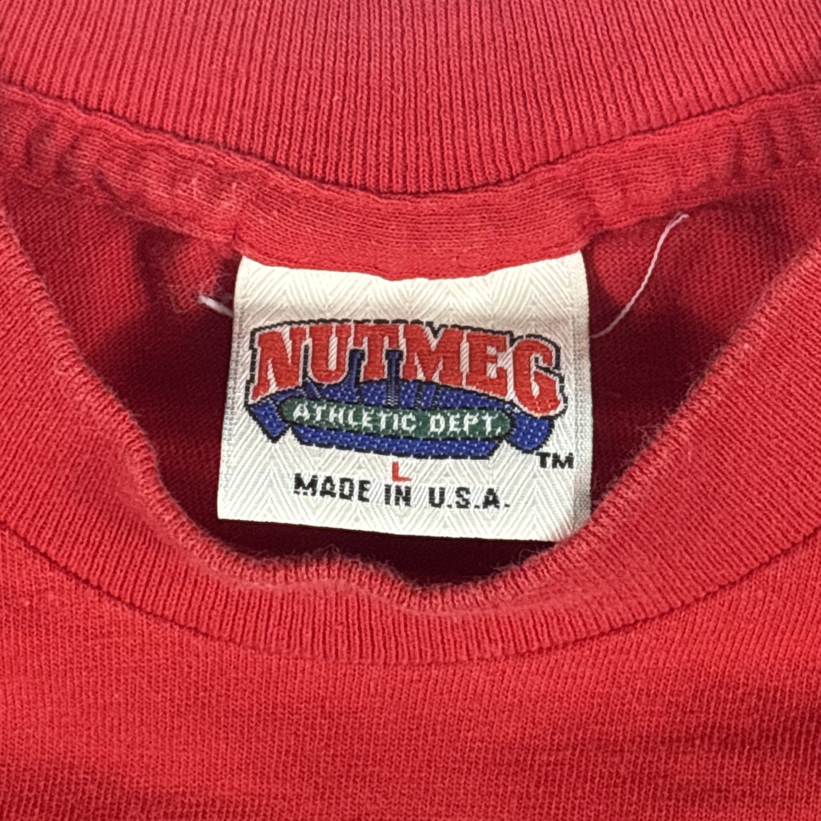 Vintage 1991 Nutmeg Mills Cincinnati Reds Red MLB Baseball T Shirt Size L gallery