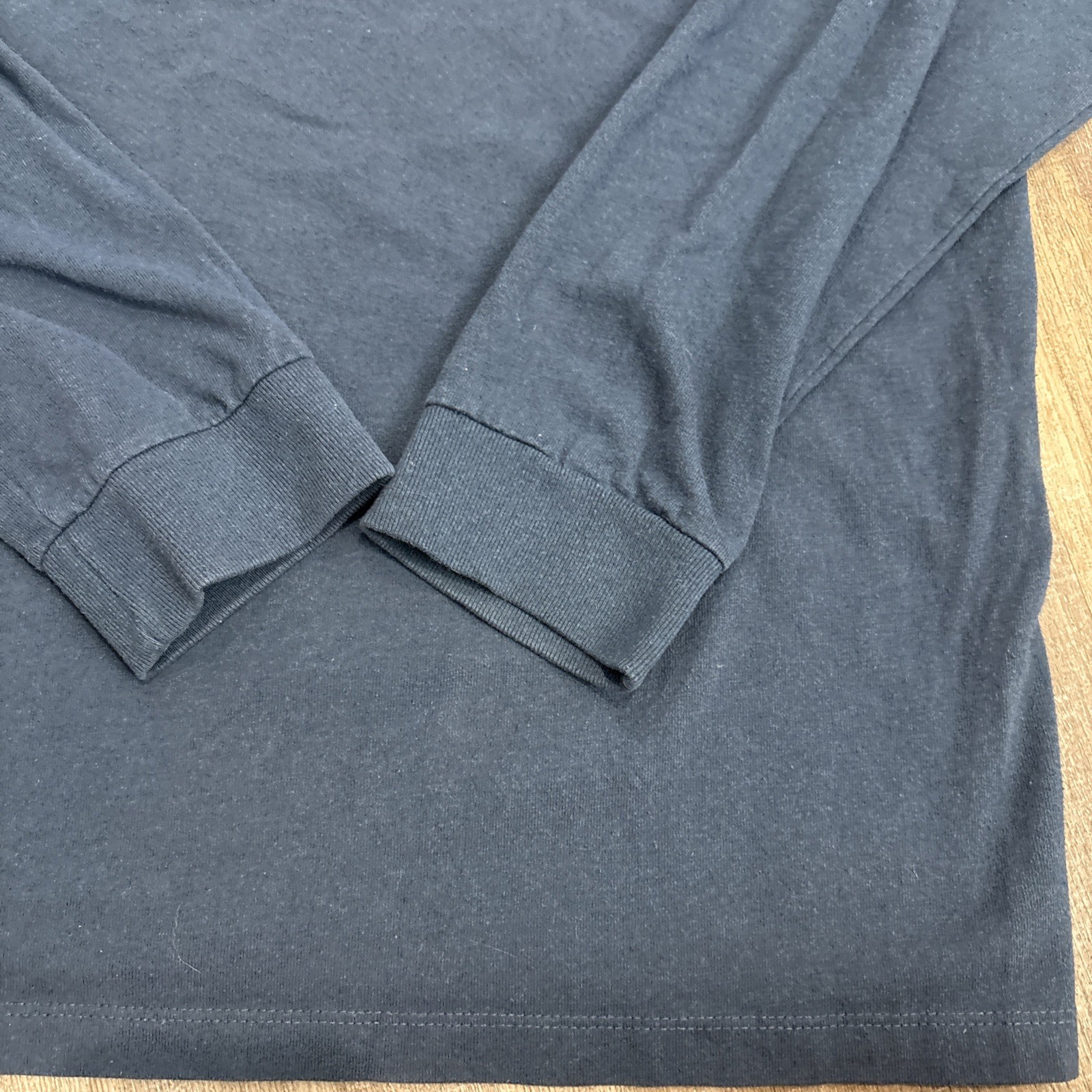 Patagonia Responsibili-Tee Long Sleeve Shirt Mens M Blue Logo Nature Hiking gallery