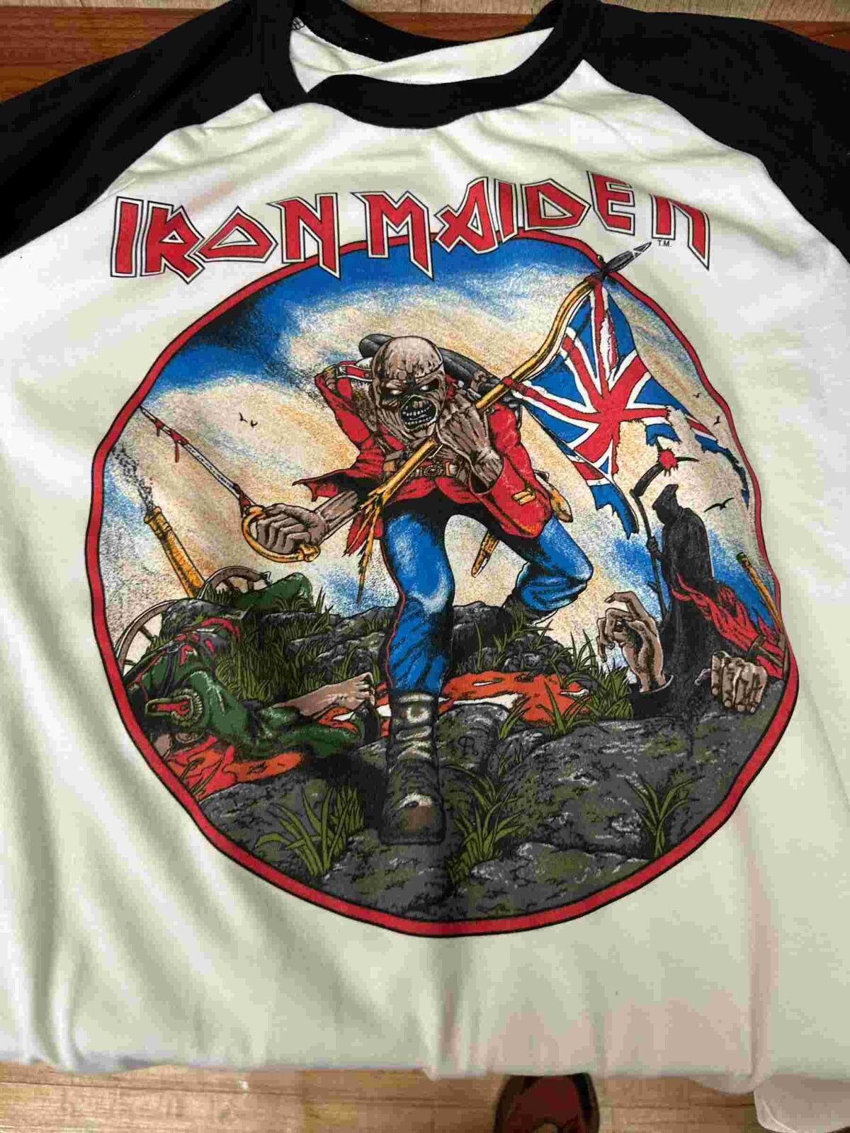 Iron Maiden British Metal Ounslaught 1983 Raglan S to 3XL gallery