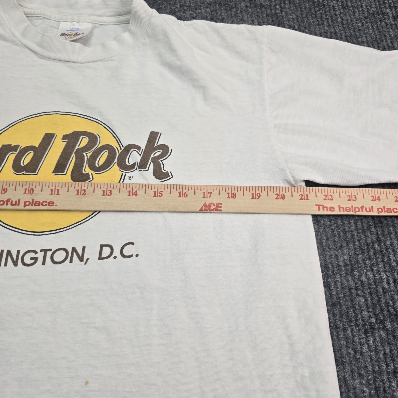 Hard Rock Cafe T Shirt Washington DC White Medium Vintage USA Single Stitch gallery