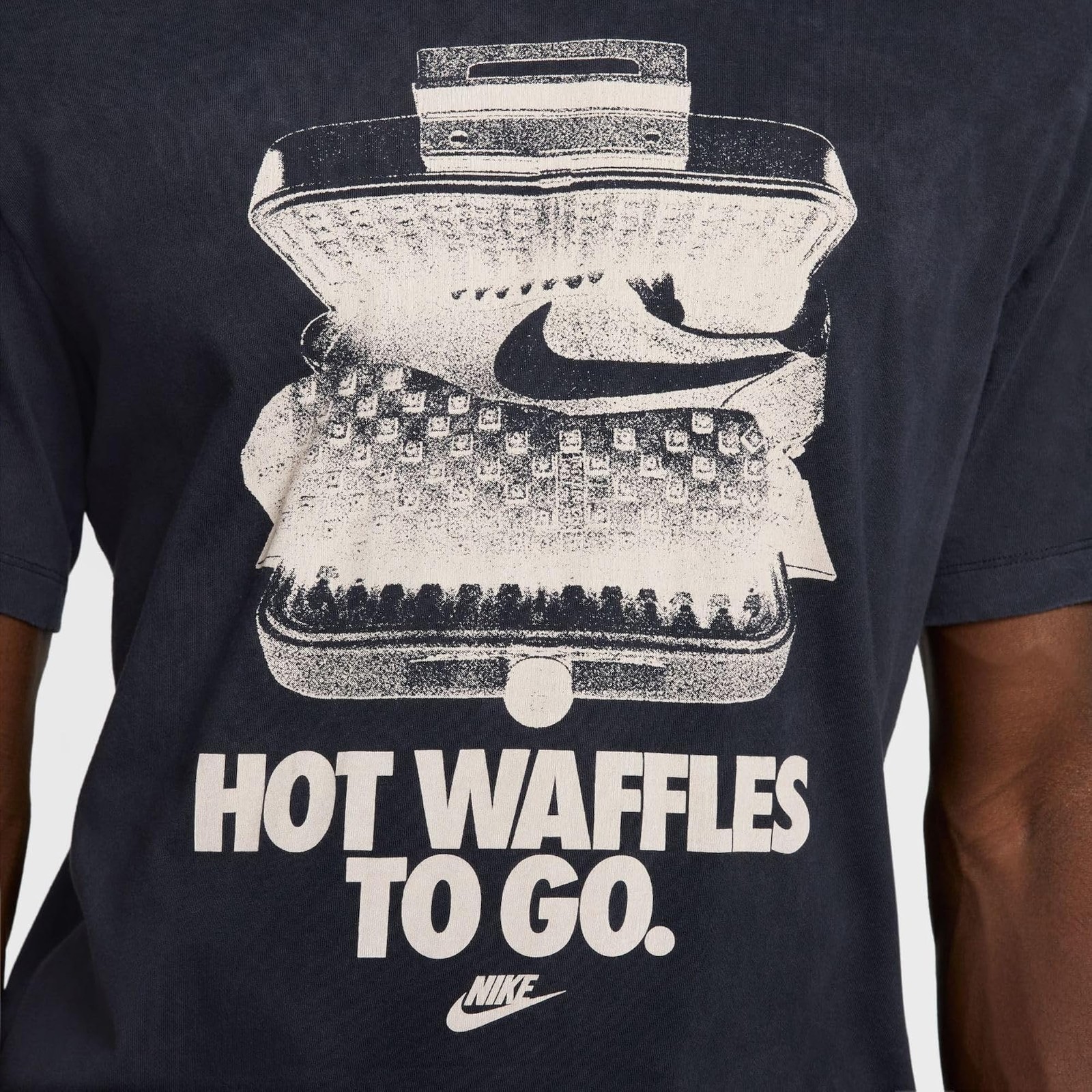 Nike Sportswear Hot Waffles T-Shirt (Black) - Vintage Black - MED gallery