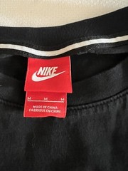 Nike Sportswear Black Half Sleeve Baseball Tee Medium Just Do It