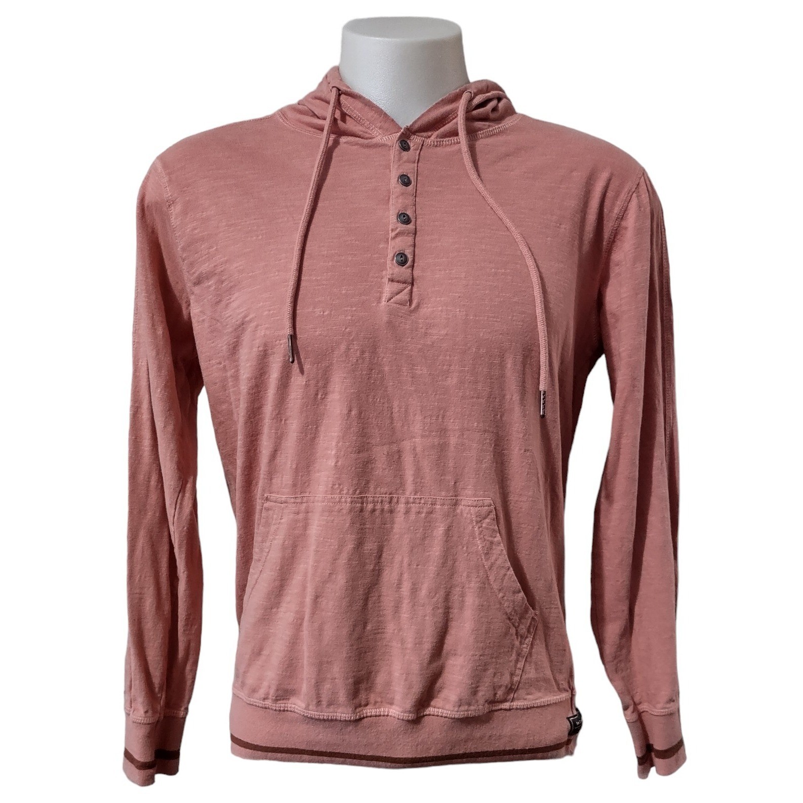 Six Lincoln Hoodie Men's Size 1 Pullover Kangaroo Pocket Long Sleeve Orange Cozy gallery