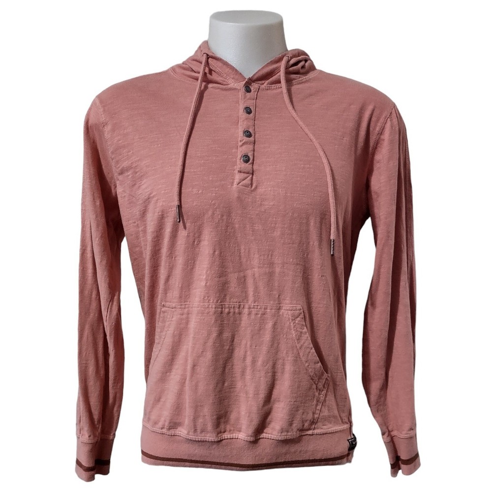 Six Lincoln Hoodie Men’s Size 1 Pullover Kangaroo Pocket Long Sleeve Orange Cozy