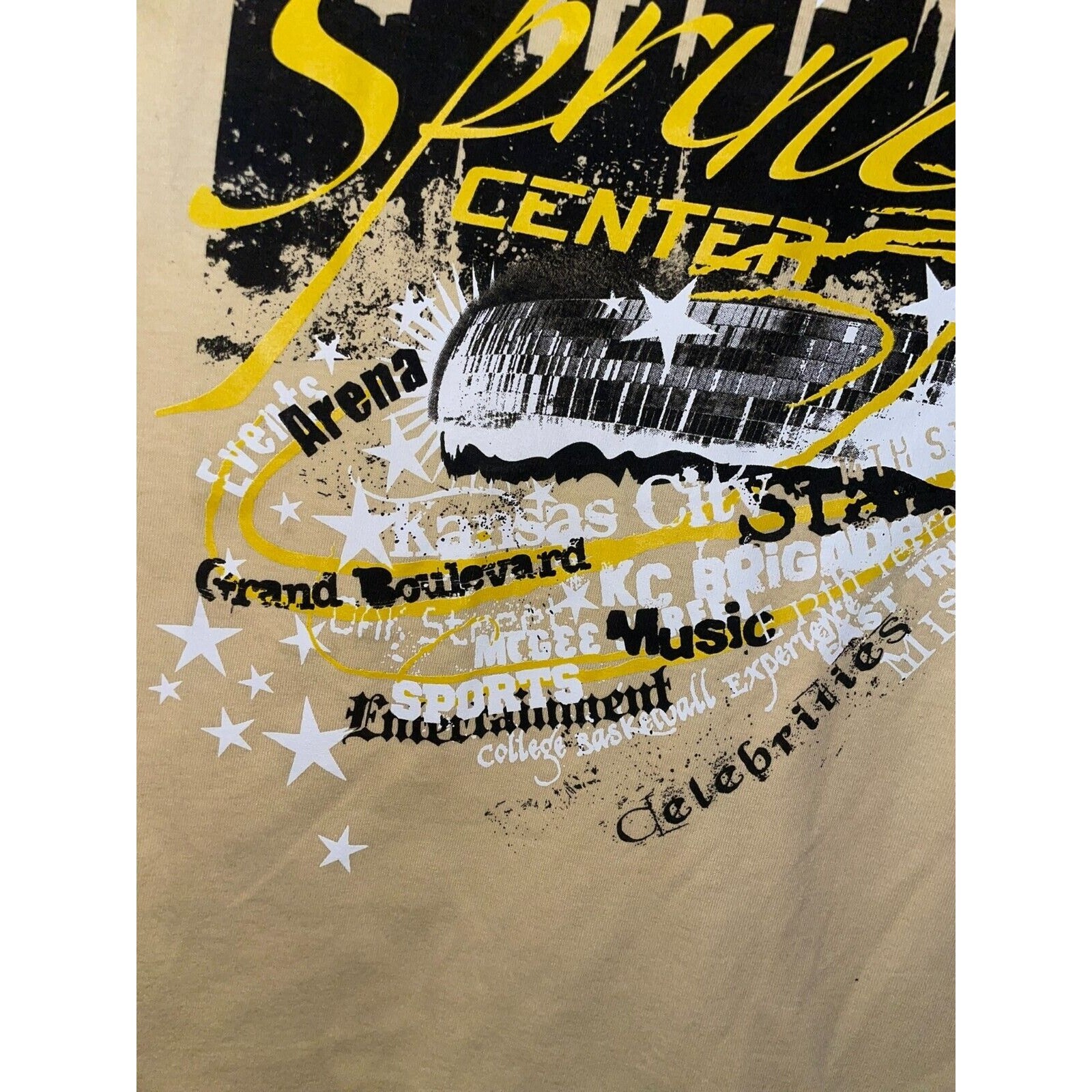 Vintage The Sprint Center Shirt Events Arena Music Sports Yellow Tee Y2K S Small gallery