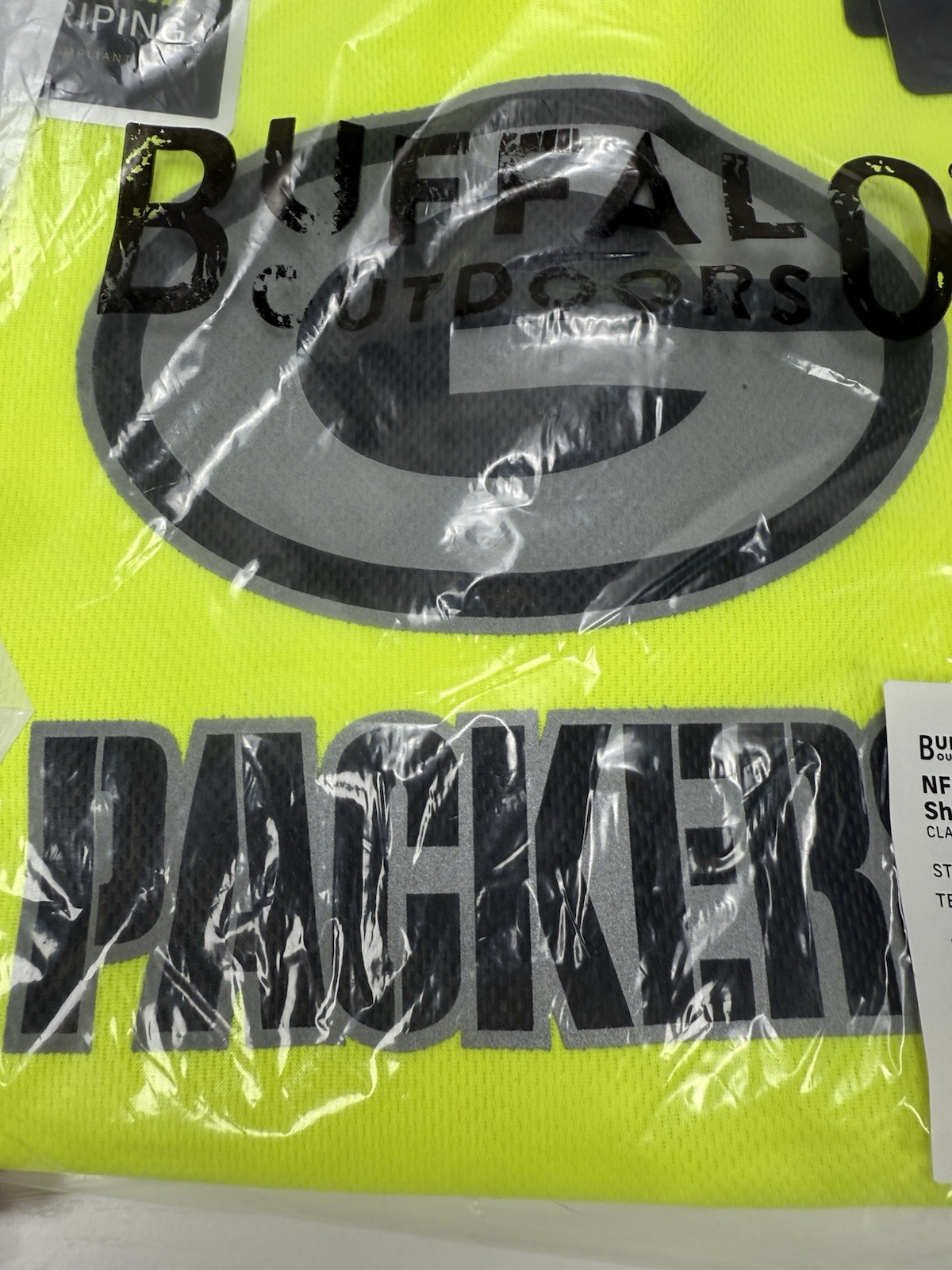 Green Bay Packers Hi Vis Safety Shirt ANSI Class 2 Buffalo Outdoors Large NWT gallery