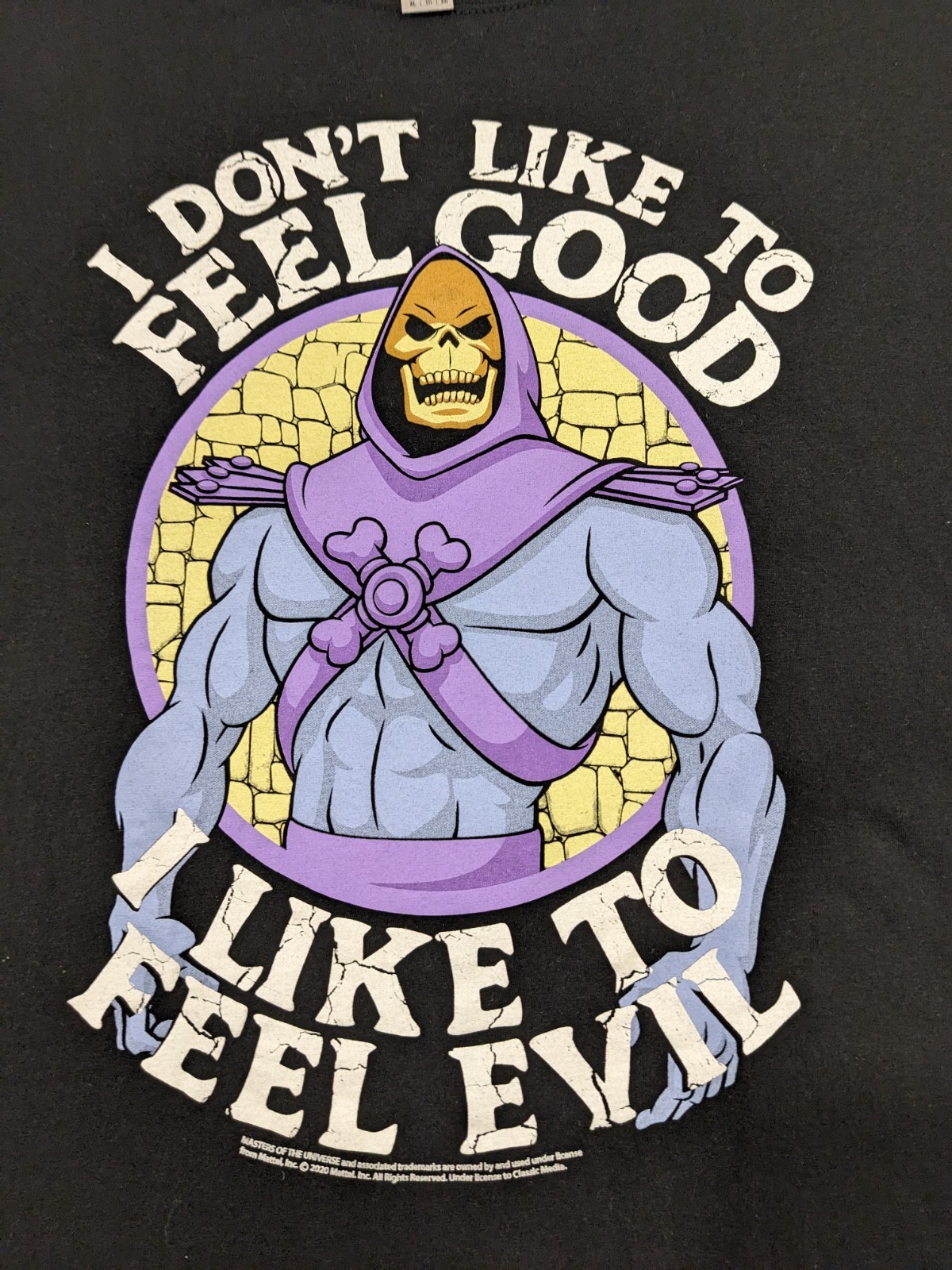 Skeletor I Want To Feel Evil Gildan Softstyle T-Shirt Black Size X-Large MOTU gallery