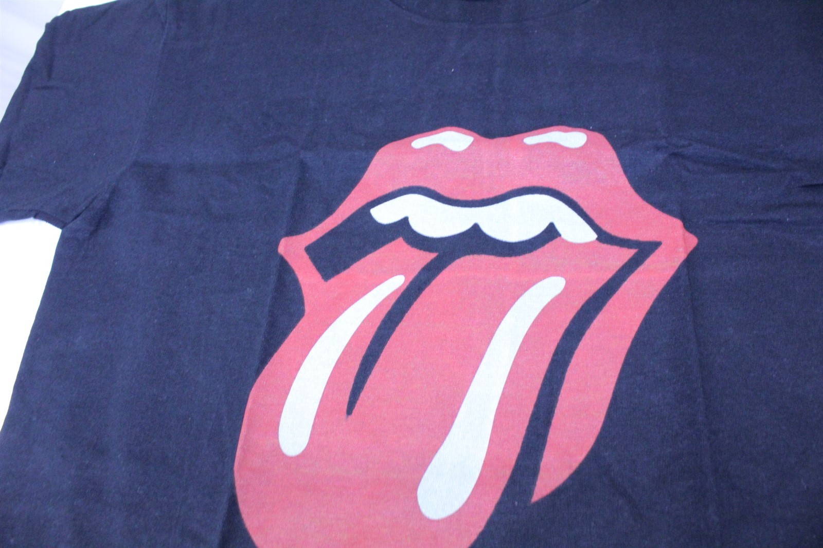 Men's SS Crew Neck T-Shirt Lips Tongue Graphic Screen Print Design SZ L gallery
