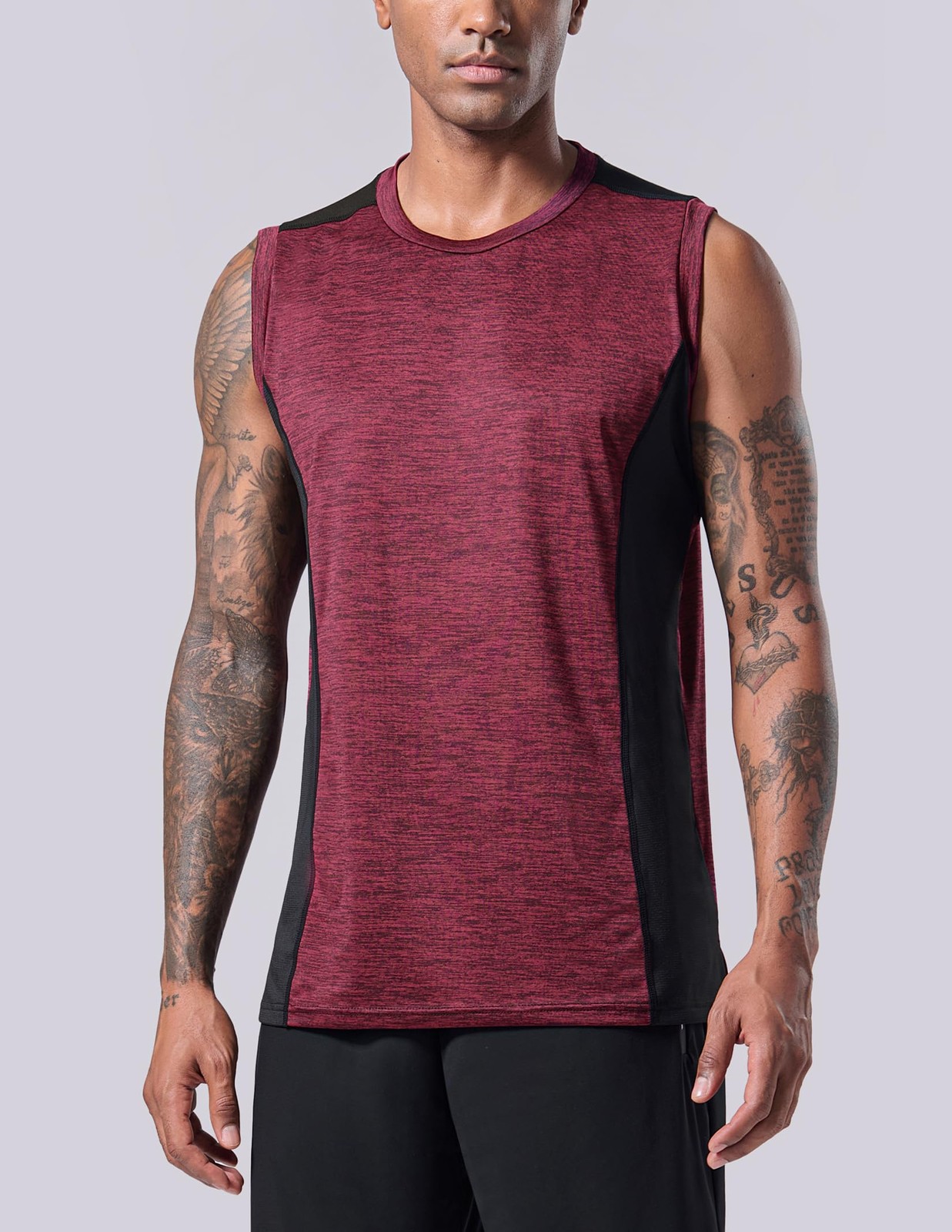 5 Pack Dry Fit Sleeveless Muscle Shirts for Men, Athletic Tank Tops for Worko... gallery