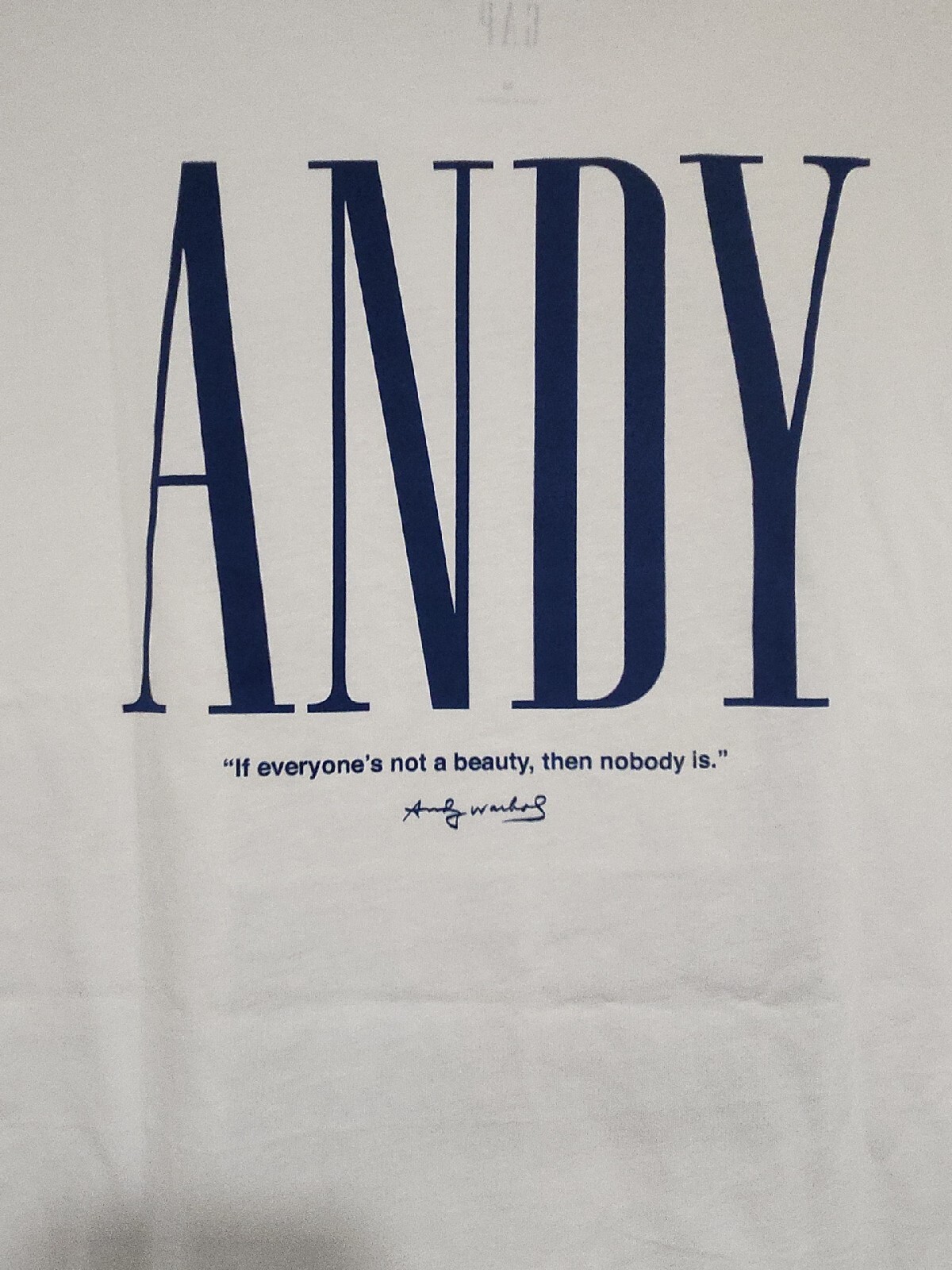 New Andy Warhol Pop Art "If Everyone is not a Beauty..."Quote Mens Medium Tee gallery