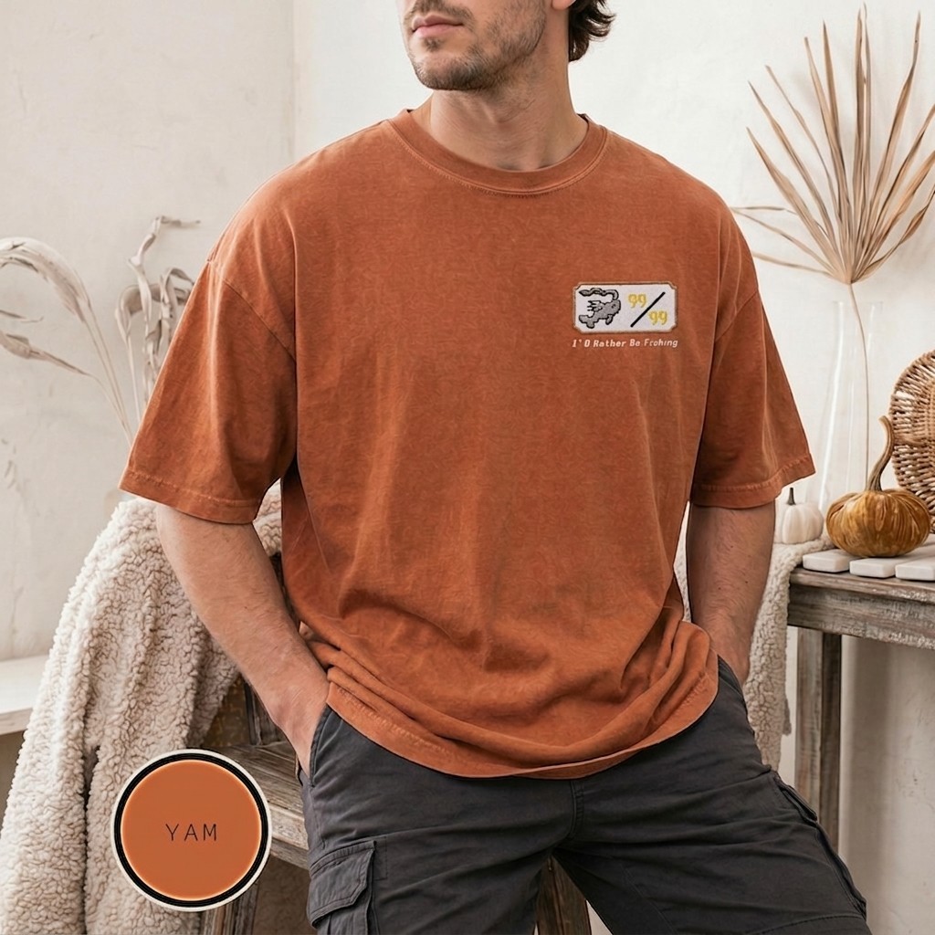 Embroidered OSRS Fishing T-Shirt, RuneScape Gamer Shirt, Old School RPG Gift gallery