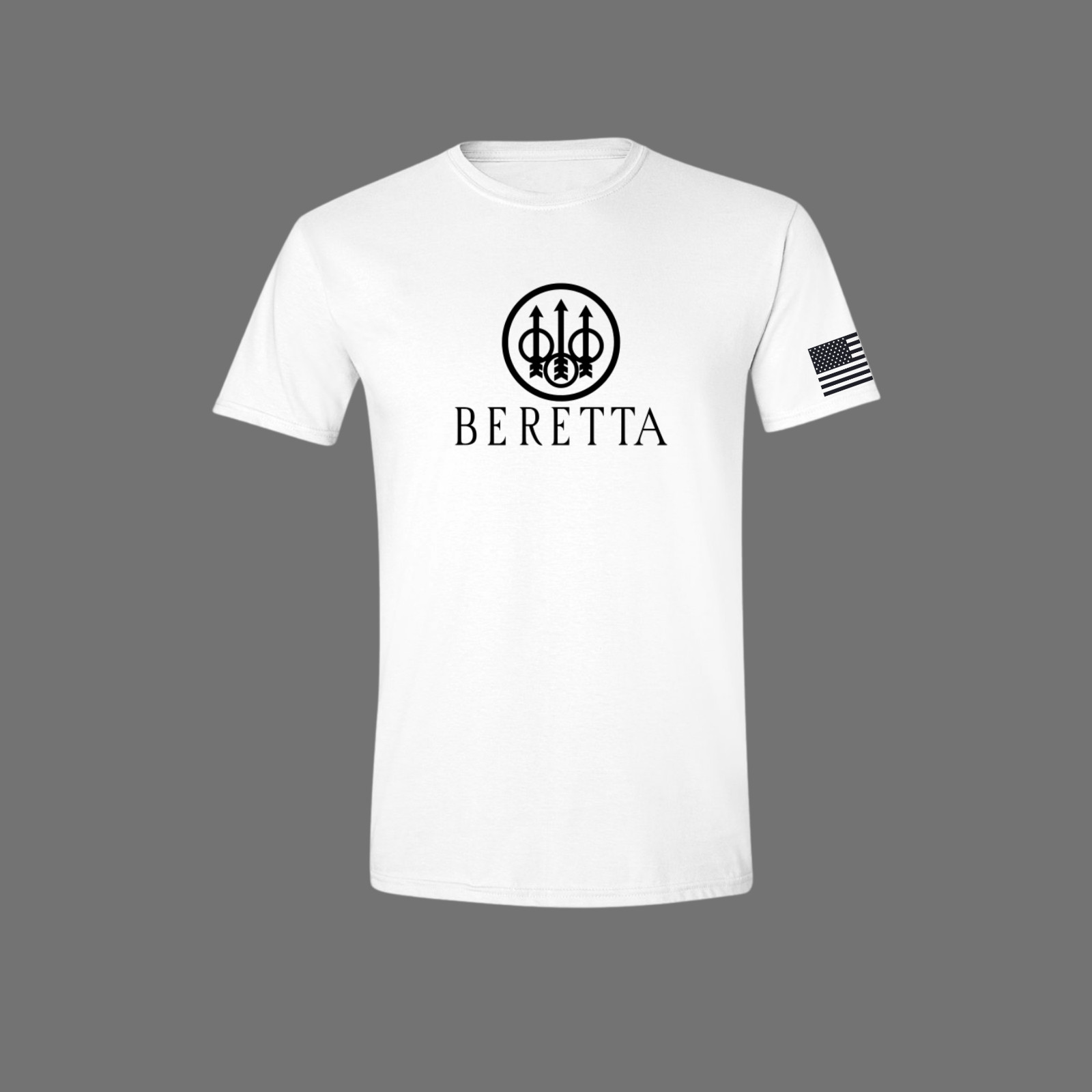 BERETTA Firearms Soft Style Gun T-Shirt. FREE Decal. FREE Optional Sleeve Flag gallery