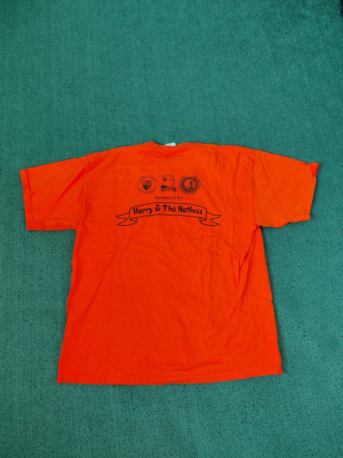 VINTAGE Martin County Parks & Recreation Halloween 10k Running Y2K Orange T... gallery