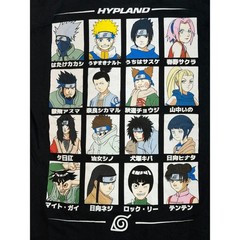 Hypland Naruto Shippuden Character Grid Graphic T-Shirt Black Mens Size Medium