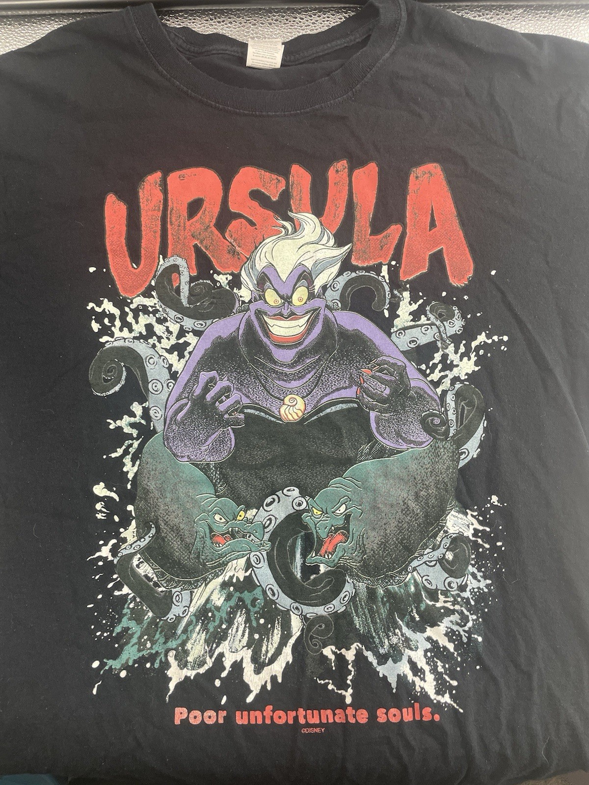 Disney THE LITTLE MERMAID URSULA T-Shirt ADULT MENS LARGE UNFORTUNATE SOULS NEW gallery