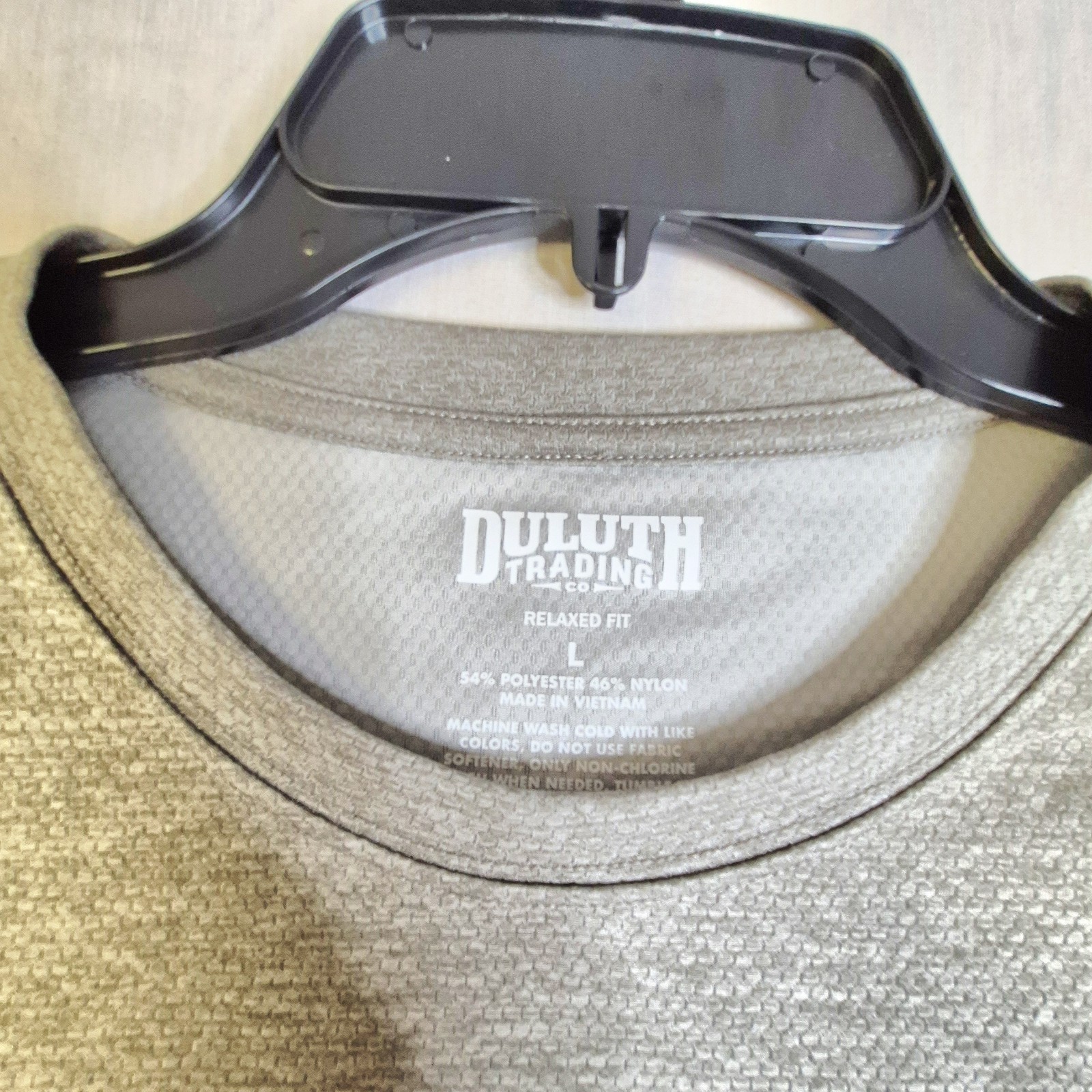 Duluth Trading Shirt Men L Gray Relaxed Fit Comfort 54 Polyester 45% Nylon gallery