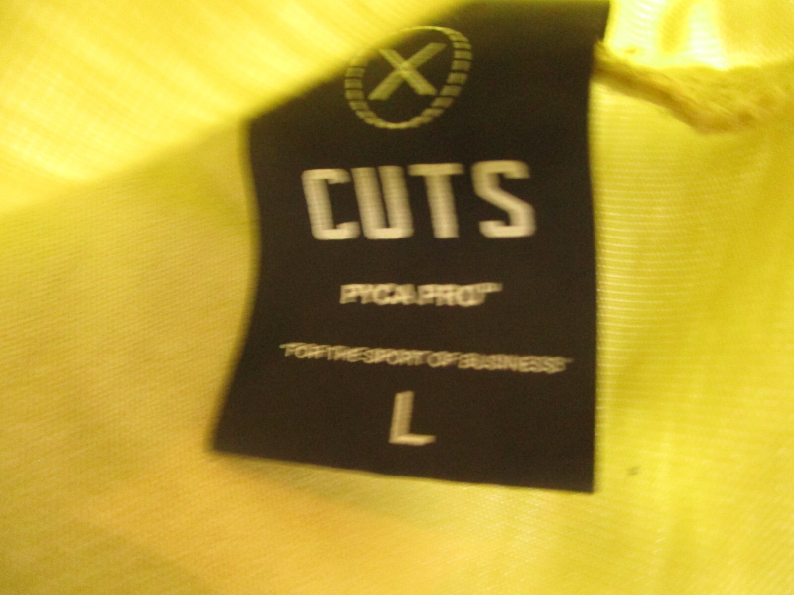 Cuts Clothing Split Hem Signature Shirt Mens Large Pale Yellow Stretch Pica Pro gallery