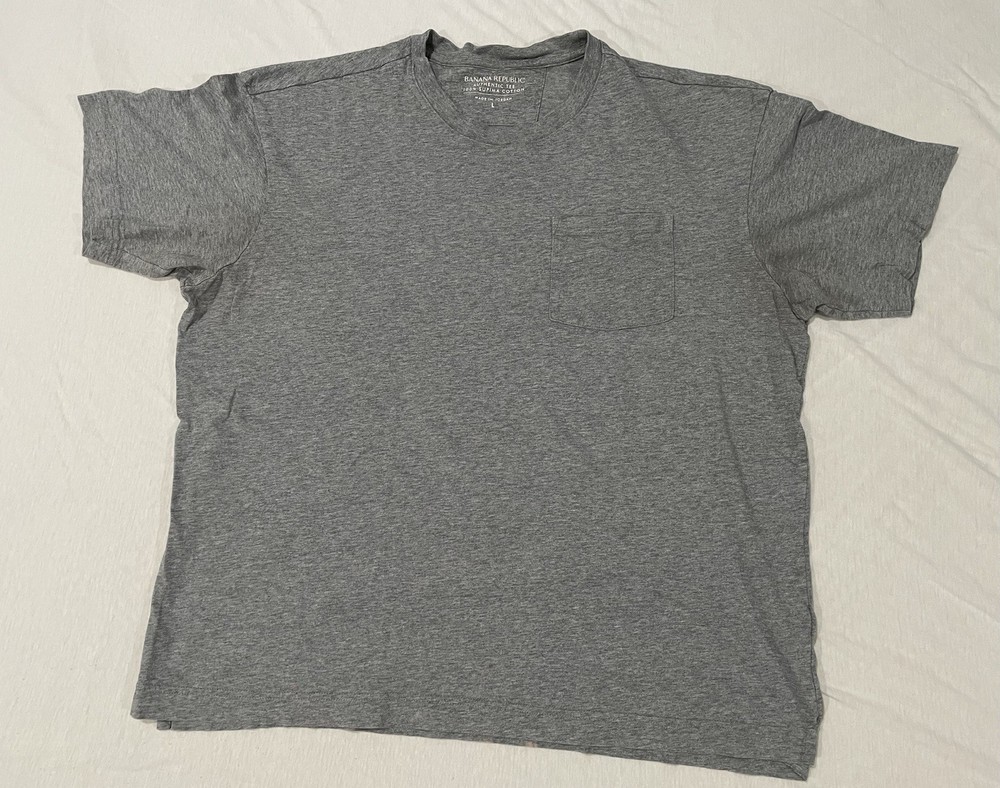 Banana Republic Mens Authentic Tee 100% Supima Cotton Adult L
