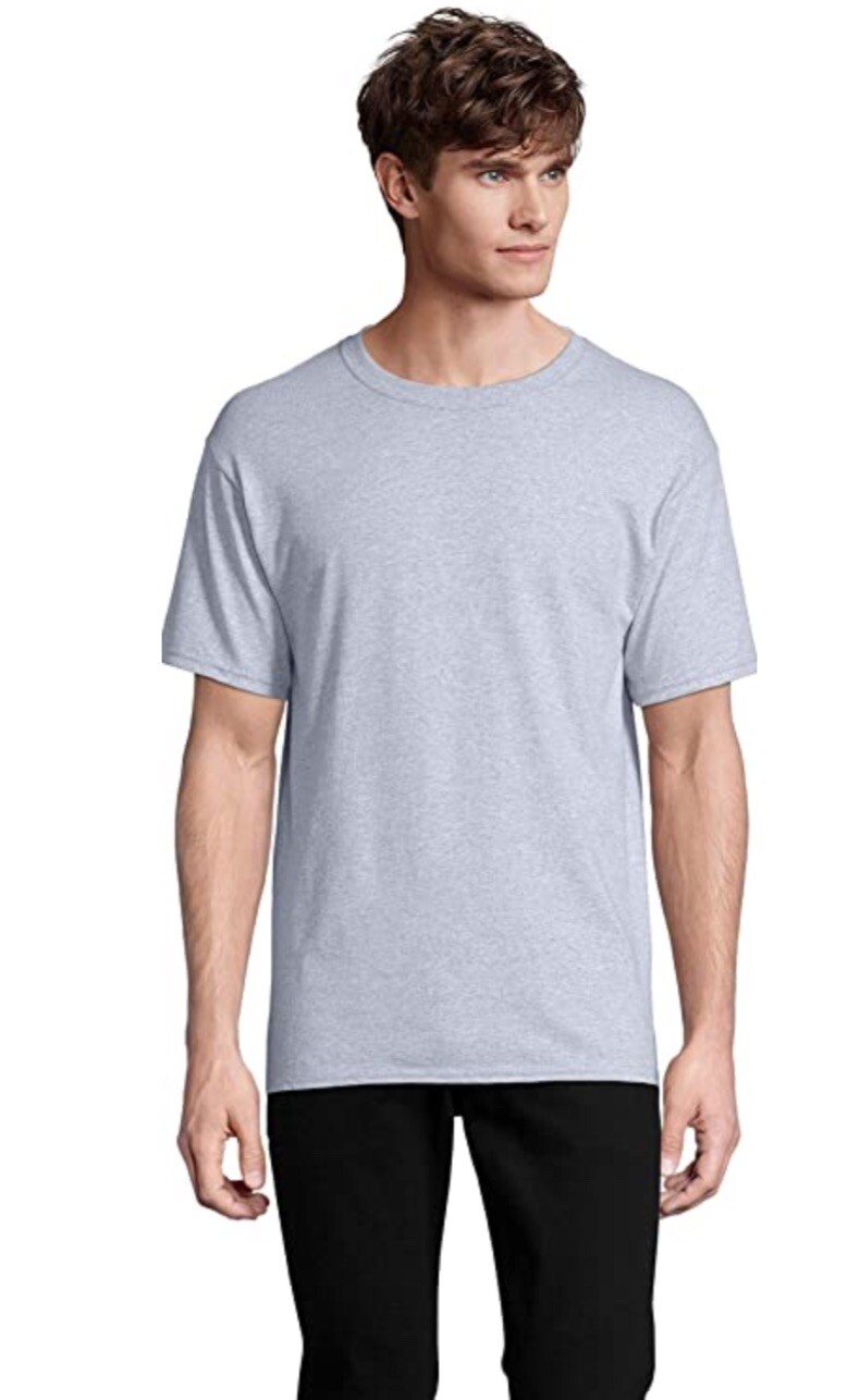 Men’s Hanes TAGLESS® ComfortSoft® Crewneck T-Shirt Light Steel Small