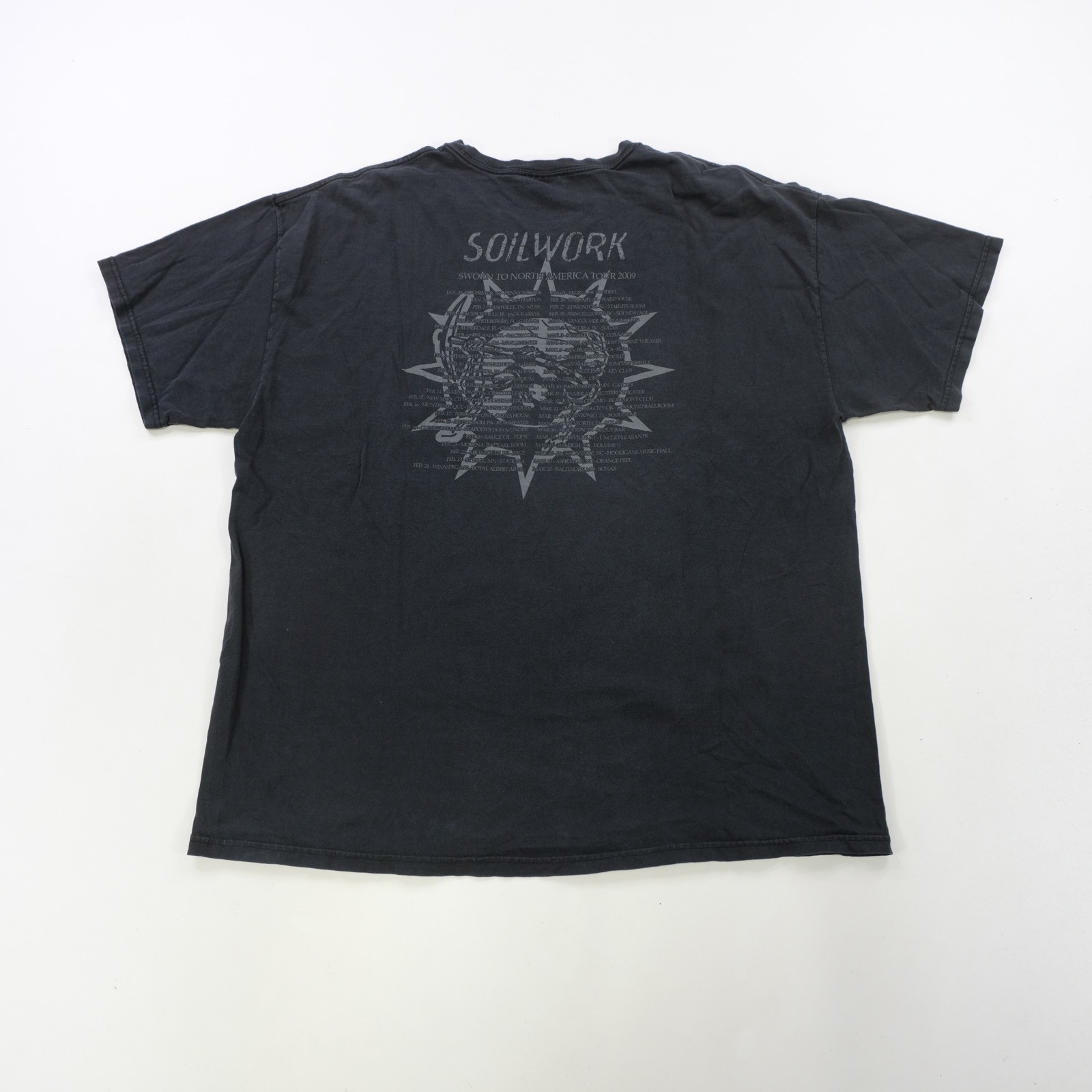 Rare Vintage Soilwork Sworn to a Great Divide 2009 Tour T Shirt 2000s Black 2XL gallery