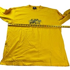 VTG Starter Athletic Men’s 100% Cotton Graphic L/S T-Shirt Yellow • Large