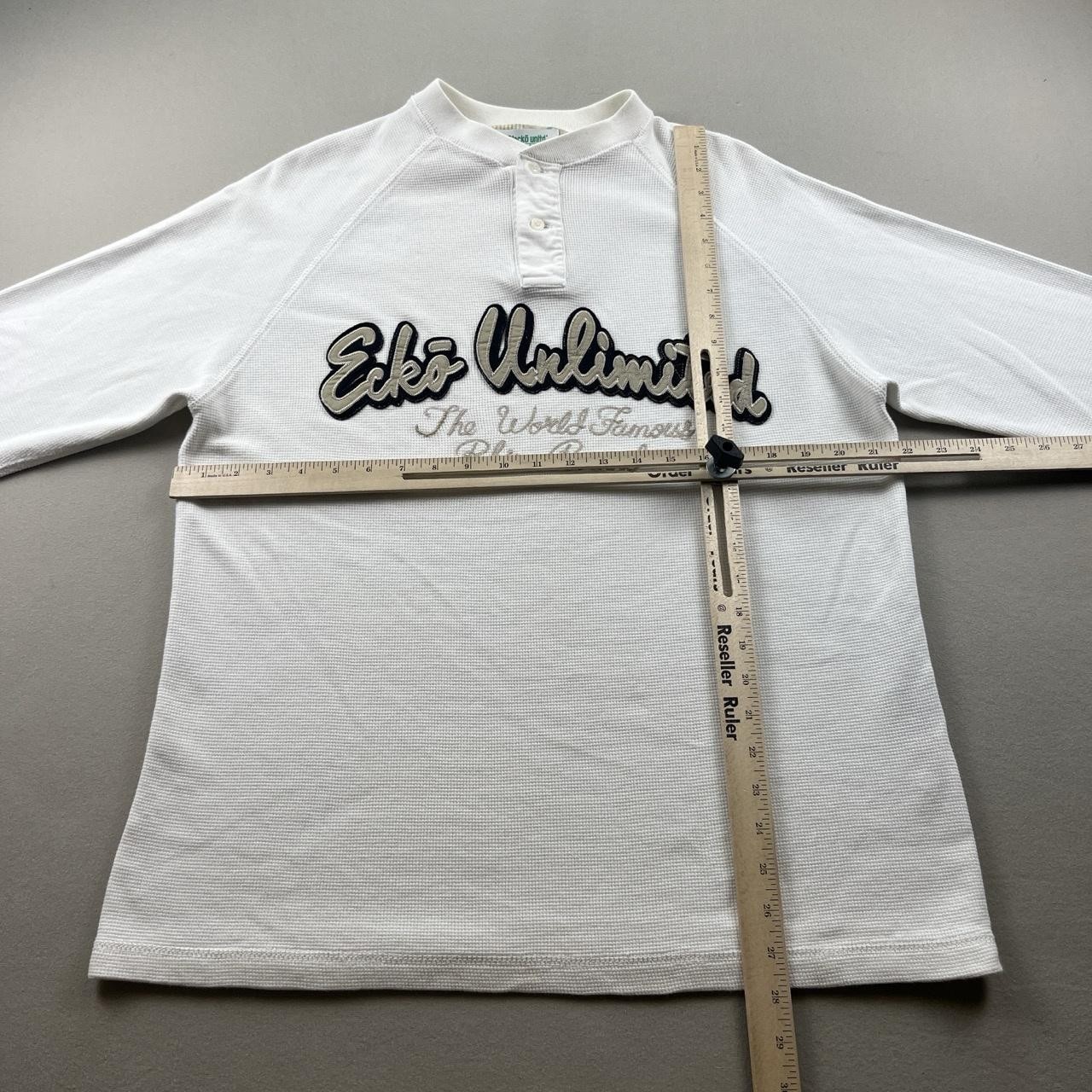 Vintage Ecko Unltd Thermal Shirt Henley Mens Medium White Waffle Knit Hip Hop gallery