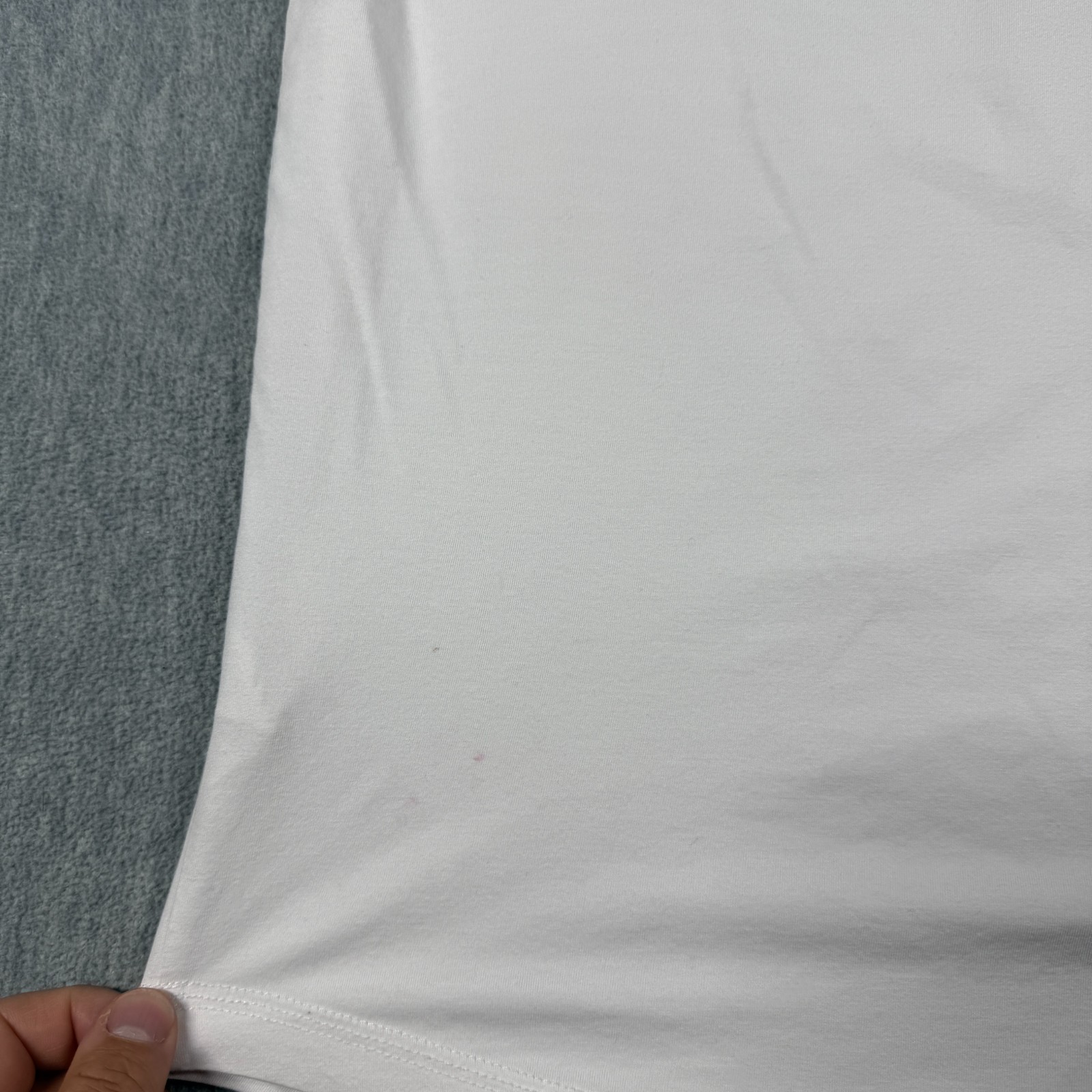 FIOBOC T-Shirt Men Medium White Solid Bamboo Cotton Crew Neck Short Sleeve Soft gallery