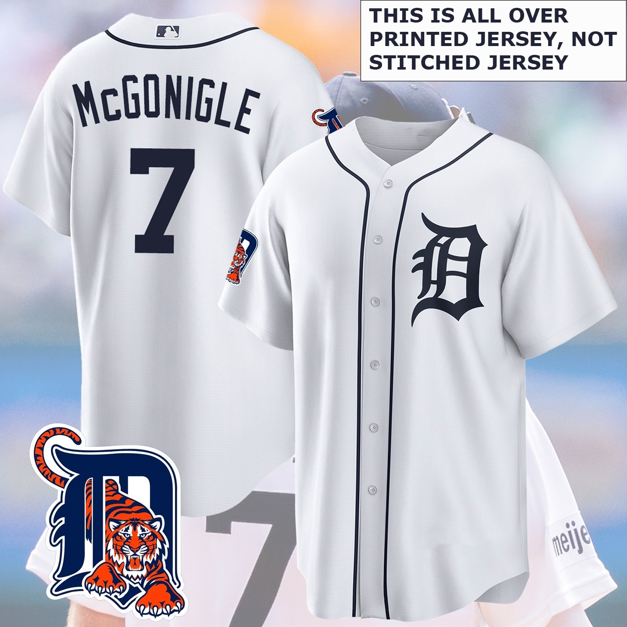 🔥NEW - Kevin #7 McGonigle Detroit Baseball Name & Number Player Print Gift Fan gallery