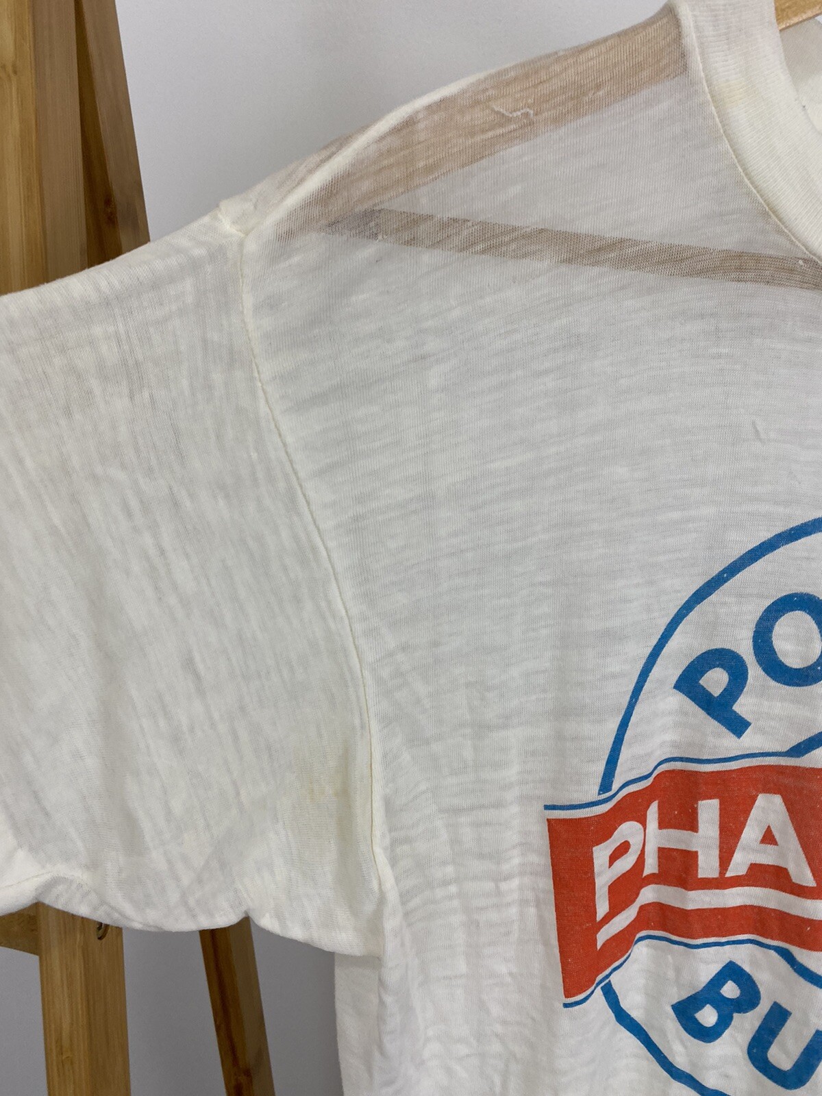 VTG 80S Phar-Mor Power Buyer Burnout Super Paper Thin Single Stitch T-Shirt L gallery