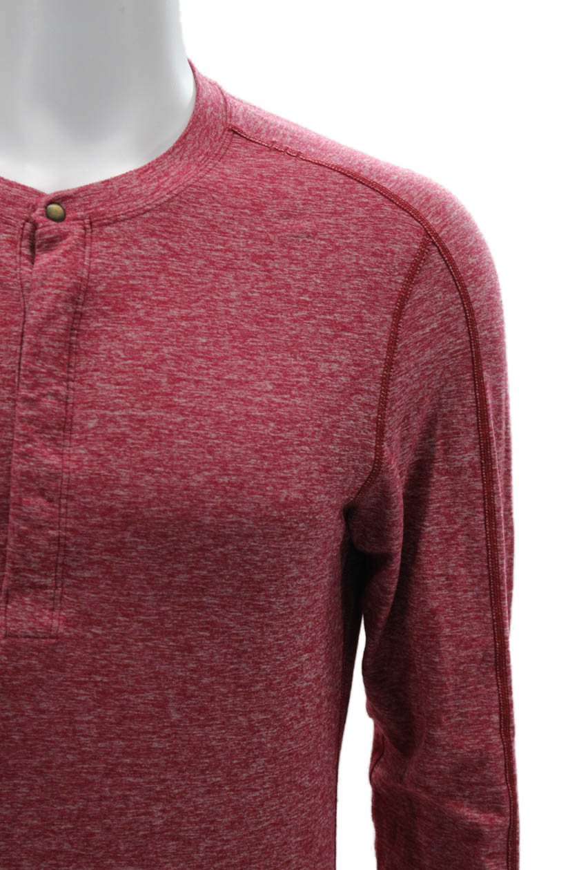 Lululemon Mens Band T-Shirt Red Long Sleeve Round Neck Nylon Blend Size M gallery