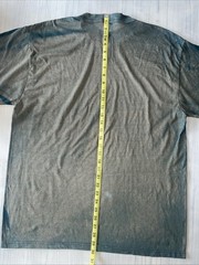 Blank Pocket T-Shirt Distressed Green Earthy Grunge Sun Fade Workwear Crew XL