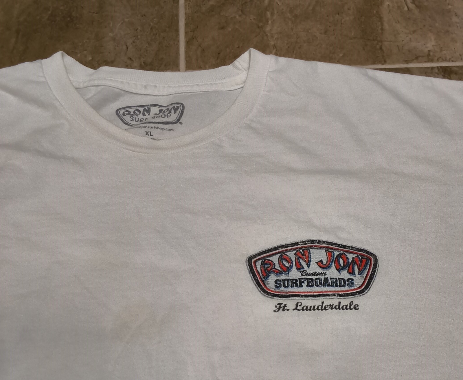 Men's Ron Jon Surf Shop Shirt Custom Surfboards Fort Lauderdale White Sz XL gallery