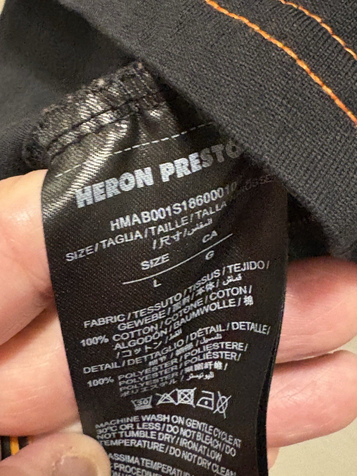 Heron Preston T-Shirt Mens Large Black NASA Base Layer Fall/Winter 1990 gallery