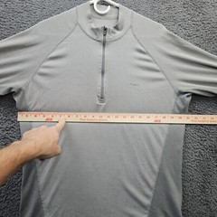 Patagonia Capilene 1/2 Zip Baselayer Silver Polyester Men Large *Small Holes